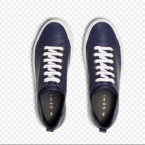 M. Gemi The Palestra Navy Blue Leather Sneakers Size 38